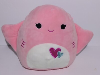 #ad Squishmallows Saxa The Pink Stingray With Pokka Dots 8 Inch Excellent Condition