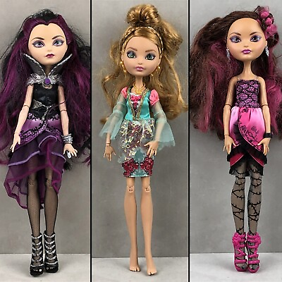 #ad Ever After High First Chapter Raven Queen Briar Beauty Ashlynn Ella 3pc Doll Lot