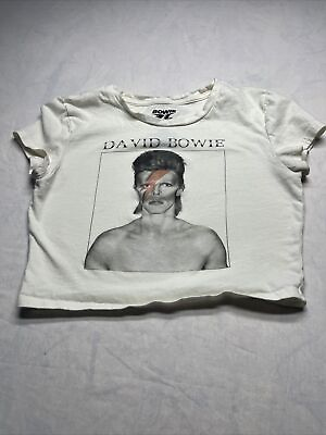 #ad David Bowie Cream Crop Top