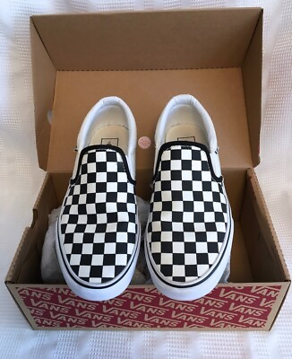 #ad Vans Asher Checkers slip on shoes Black Natural color
