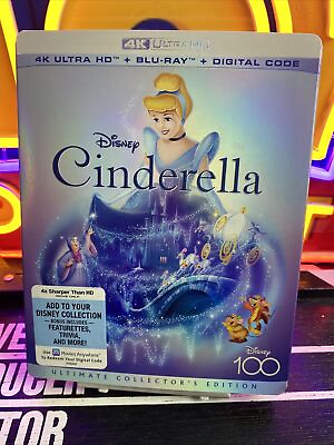 #ad Cinderella 4K Ultra HD Bluray Bluray w Slipcover NO Digital Code Free Ship