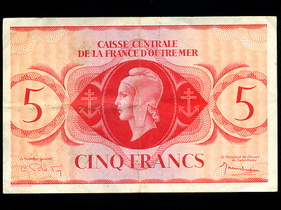 #ad French Equatorial Africa:P 15c5 Francs1944 * WWII *