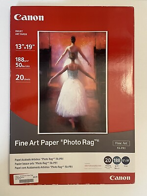 #ad Canon Fine Art Paper Photo Rag FA PR1 Inkjet Germany 13quot;X19quot; 50lb 20 ct SEALED