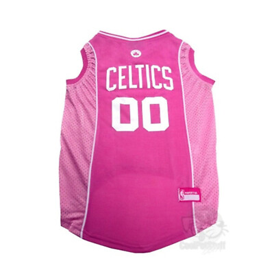 #ad Boston Celtics Pink Pet Jersey Large