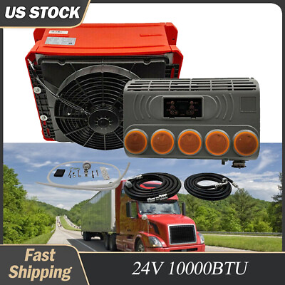 #ad 24V Split AC Air Conditioner Fan Evaporator Kit For Tractor Truck 12000BTU US