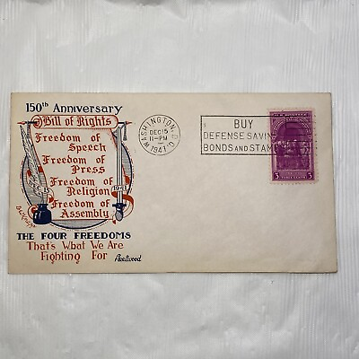 #ad 1941 WW2 Defense Savings Bond amp; Stamp Cachet by Fleetwood