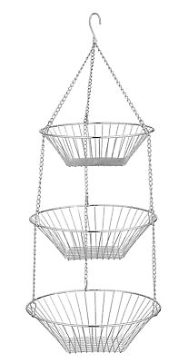 #ad Beautiful 3 Tier Hanging Fruit Basket Kitchen Wire Vegetable Storage 30 Holder