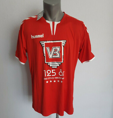 #ad Vejle Boldklub 2018 Home Jersey Hummel Red Shirt Size M Football 125 Anniversary