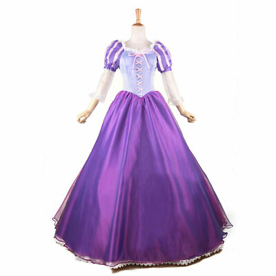 #ad Rapunzel Fancy Dress Cosplay Costume Princess Fairytale Tangled Ball Gown