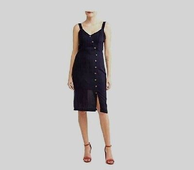 #ad Love Sadie Womens Button Detail Dress Navy X Large