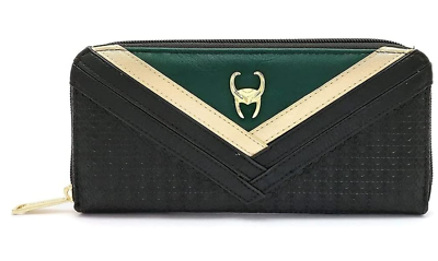 #ad Loki Faux leather zipper zip wallet Marvel Loungefly New With Tags