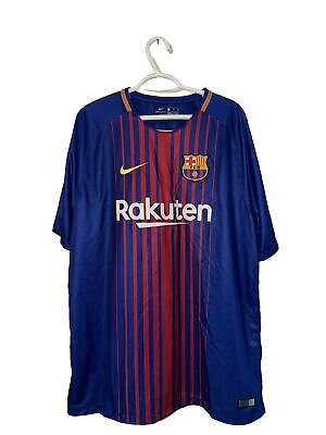 #ad FC Barcelona 2017 2018 home Sz S Nike shirt jersey Barca FCB soccer football kit