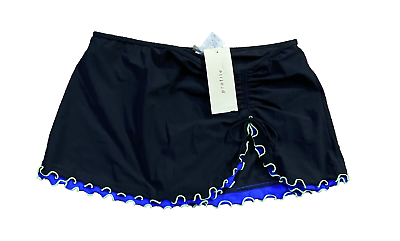 #ad Profile by Gottex E204 Women Ocean Black Blues Swim Skirt Size 10 $84