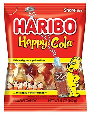 #ad Haribo Gummi Candy Happy Cola 5 Ounce 2 Bags