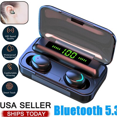 #ad TWS Bluetooth Earbuds Waterproof Bluetooth 5.3 Headset Noise Cancelling Wireless