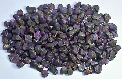 #ad 800 GM Transparent Natural Purple Rough CORUNDUM SAPPHIRE Crystals From Pakistan