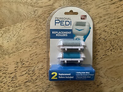 #ad Genuine PERSONAL PEDI Replacement Rollers by Laurant 2 pk NEW Sealed