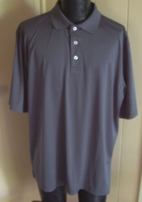 #ad DC Performance Men#x27;s Golf Shirt Size Extra Large XL Polo Gray