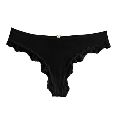 #ad Sexy crossover thin belt thong hollow ice silk underwear black #P