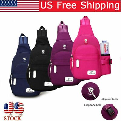 US Nylon Crossbody Shoulder Chest Cycle Sling Bag Travel Backpack for Men Women $15.59