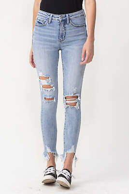 #ad Lovervet Full Size Lauren Distressed High Rise Skinny Jeans