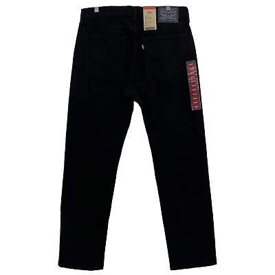 Levi#x27;s 505 Jeans Men#x27;s *Choose Size* Black Regular Fit Stretch Cotton Blend New $29.95