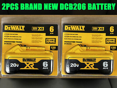 #ad DEWALT DCB206 20V MAX Battery Premium 6.0Ah Genuine Brand New 2PACK