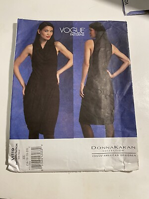 #ad Vogue 2009 American Designer Donna Karan Dress Pattern V1119 Sizes 14 20 Uncut