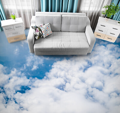 #ad 3D Sky Clouds 12261NA Floor WallPaper Murals Wall Print Decal Fay