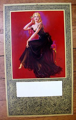 #ad 1950 Gorgeous Formal Blond Pinup Girl Picture Pamela by Erbit