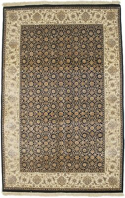 #ad Black Floral Classic Design Extra Fine 4X6 Herati Oriental Rug Home Decor Carpet