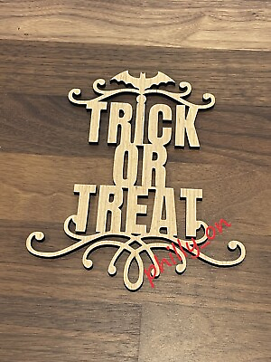 #ad Trick or Treat Wood Sign Halloween