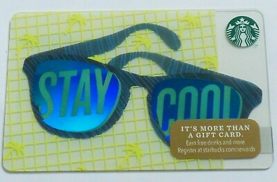 #ad Starbucks Gift Card STAY COOL Sunglasses Foil Accents 2014 6103 No Value