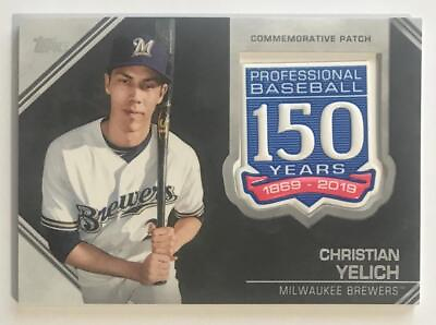 #ad 2019 Topps 150th Anniversary Commemorative Patch #AMP CY Christian Yelich Milwau