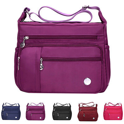 #ad Fashion Women Bags Multi Pockets Nylon Messenger Single Shoulder Waterproof Bags