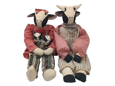 #ad 2 24quot; Country Fashion Handmade Cow Stuffed Dolls