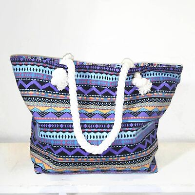 #ad #ad Women#x27;s Beach Fabric Bag Fashion Shoulder HandBag Tote Purse Purple Printed Gift