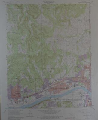 #ad Sand Springs Tulsa Oklahoma USGS Topographic Map Vintage Original Printed 1983
