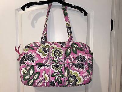 #ad Vera Bradley Medium Priscilla Pink amp; Green Diaper Bag With Floral Pattern