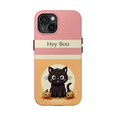 #ad Halloween Cute Black Cat Tough Phone Cases iPhone 7 8 X 11 12 13 14 15