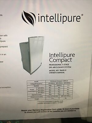 #ad Intellipure Compact DFS Air Cleaner System Model # 10600 9