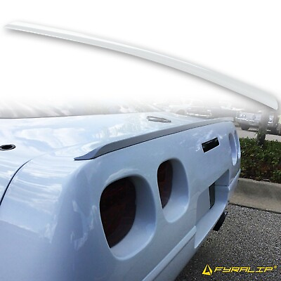 #ad Fyralip Y22 Painted WA9567 White Trunk Lip Spoiler For Chevrolet Corvette C4