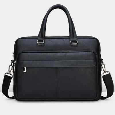 #ad #ad Mens Leather Computer Laptop Shoulder Messenger Bag Business Handbag Briefcase