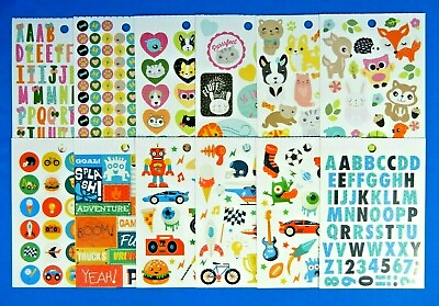 #ad Sticko Woodland Animals Sports Letters Robots Letters Sticker Sheet You Choose