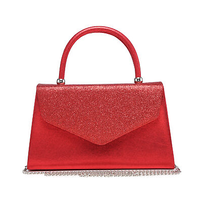 #ad Women Fashion Evening Glitter Wedding Clutch Handbag Party Purses Top Handle Bag