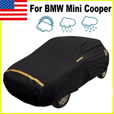 #ad Black Breathable Full Car Cover Fits for BMW Mini Cooper Indoors amp; Outdoors US
