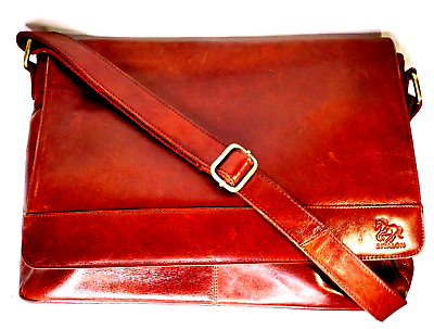 #ad ESTALON Genuine Leather Messenger Bag Men Women · Laptop College Business Travel