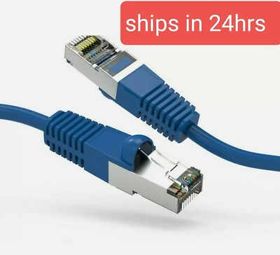 #ad 7FT Cat7 RJ45 Network LAN Ethernet SSTP Cable Shielded Gold 600MHz Copper Wire
