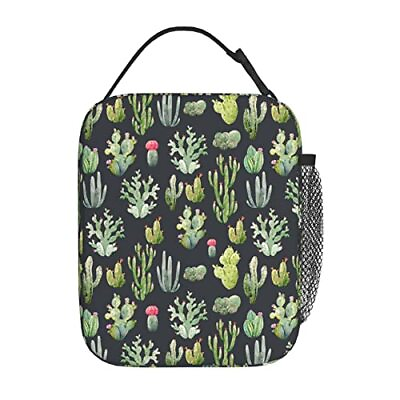 #ad Cactus Cute Portable Lunch Bag Insulated Lunch Box Reusable Totes For Women M...