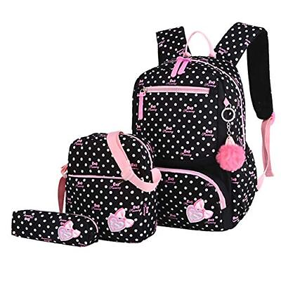 #ad 3Pcs Kids Backpack Bowknot Printed Daypack Girls 3 in 1 School Bag with Shoul...